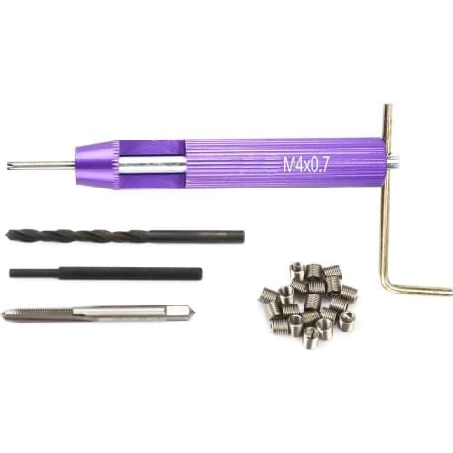 M4*0.7 Screw Thread Inserts Repair Tool Set Wire Insert Installation Kit + 20Pcs Threaded Inserts Tap Drill Insert Best Offer