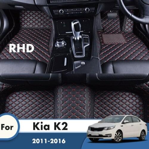 RHD Carpets For Kia K2 2016 2015 2014 2013 2012 2011 Car Floor Mats Auto Styling Interiors Accessories Protect Custom Decor Rugs