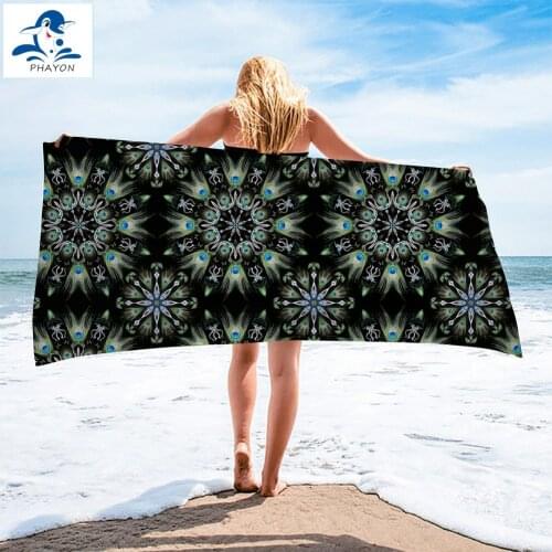 PHAYON 2021 Advanced Luxury Tribal Pattern Microfiber Beach Towels for Adult Bath Towels Home/Hotel Travel Camping Accessories