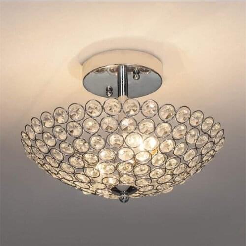 Modern simple crystal bedroom ceiling lamp circular Mini corridor hallway vestibule simple lamp