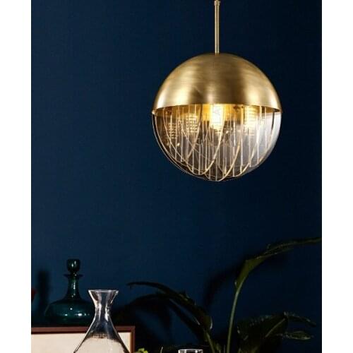 Modern led glass ball monkey lamp deco maison hanging lamp chandelier commercial lighting kitchen fixtures bedroom