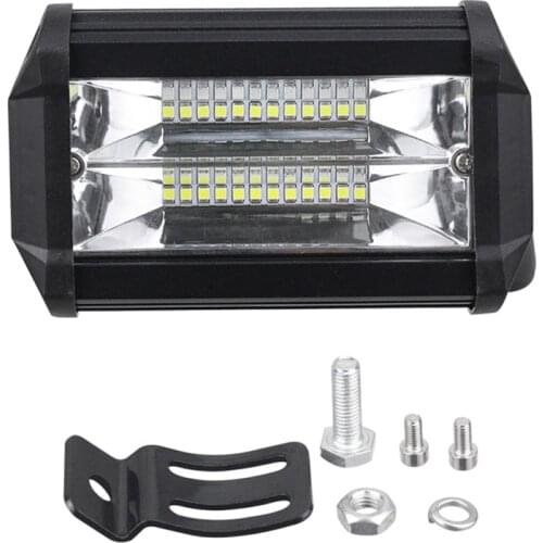 72W LED Work Light Bar Flood Spot Combo Fog Lamp Offroad Driving Truck