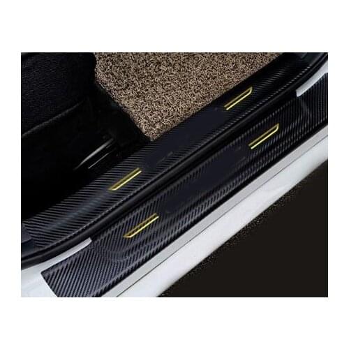 Auto Door Sill Protector Pedal Scuff Plate Carbon fiber stickers For Honda Civic 2012 2013 2014 2015 2016 2017 2018 2019 2020