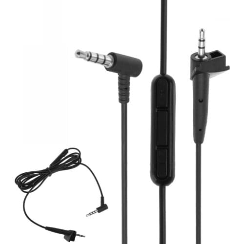 1.5m 2.5mm to 3.5mm Male Earphone Audio Adapter Headset Cable Audio Wire Cables with Mic for Bose Quiet Comfort AE2 Headphone