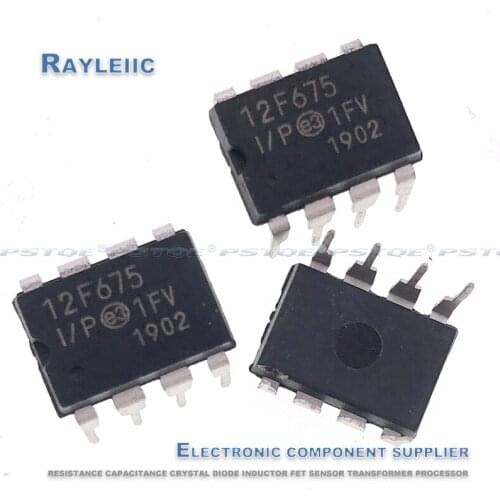 10PCS~50PCS!!! NEW Original PIC12F675-I/P DIP-8 PIC12F675-IP PIC12F675 12F675 DIP8 8-bit microcontroller IC In Stock