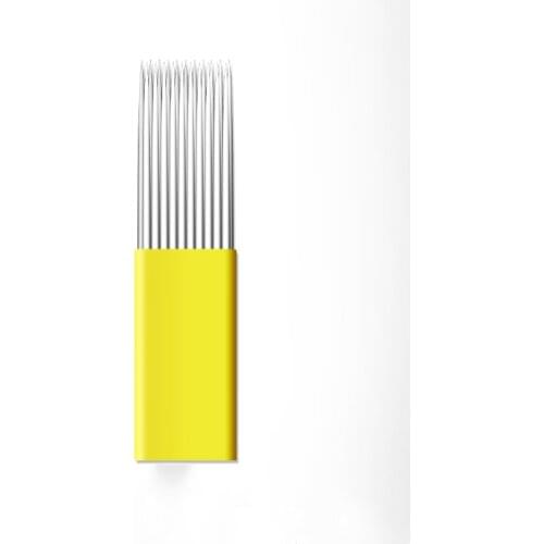 100PCS Microblading Shading Blades Tattoo Needles 21 Pins DOUBLE ROW Microblading Needles 21M1 Fog Brow Needle