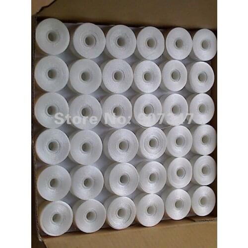 Big M size sideless prewound bobbin thread 144pcs white prewound bobbins for different embroidery machine