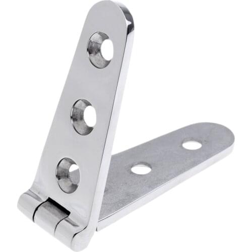 152 X 28mm 6-hole Boat Cabinet Strap Hinge - Heavy Duty 316 Stainless Steel