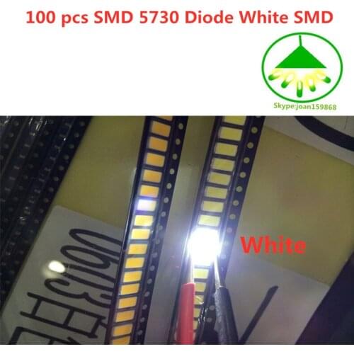 200 pcs SMD 5730 Diode White SMD 5730 0.5W LED 5630 6000k 6500k Super Bright Chip SMD 5630 5730SMD 150mA PCB SMT Emitting Diode