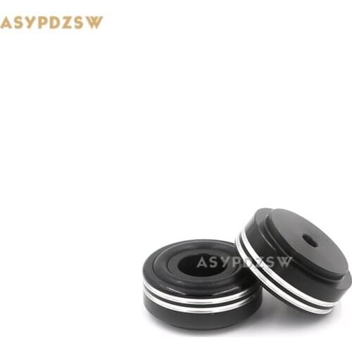 4PCS 30*13 Black with decorative stripes aluminum Audio amplifier Speaker damping pads Computer machine feet
