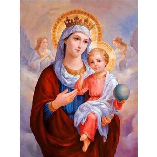 5d Diamond Painting New Arrivals Virgin Mary Diamond Embroidery Sale Christ Religion Kids Rhinestones Mosaic Decor