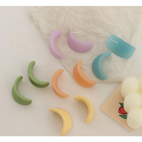 Silver Needle early spring 2021 new cream yellow dream earrings girl dating style earrings macarons ear jewelry female