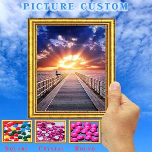OldPicture Custom Full Diamond Painting 5D DIY Picture of Rhinestones Diamond Embroidery 3D Cross Stitch Home Wedding Decoration
