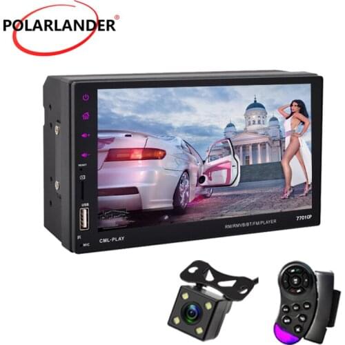 7" HD 2 din Car Radio MP5 Bluetooth AUX IN FM 2din Remote Control Android USB Rear View Camera ISO HD Mirror Link