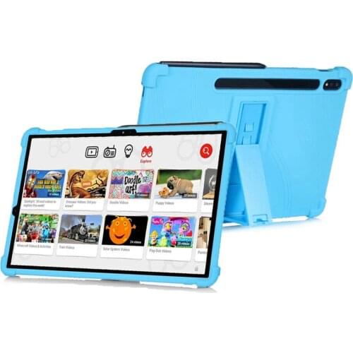 Case for Samsung Galaxy Tab S7 Plus Coque with pencil holder cover galaxy tab s7 SM-T870 T875 T970 T975 Silicone Tablets Funda