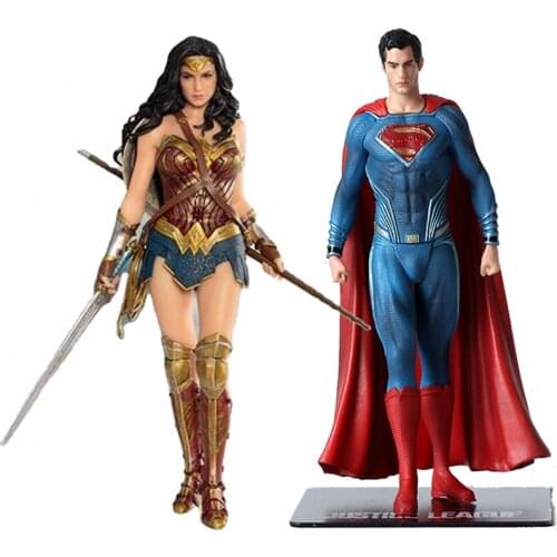 Dc Anime Wonder Woman Bruce Wayne Superman Victor Stone Anime Cartoon Collectible Figure Toy Birthday Gift