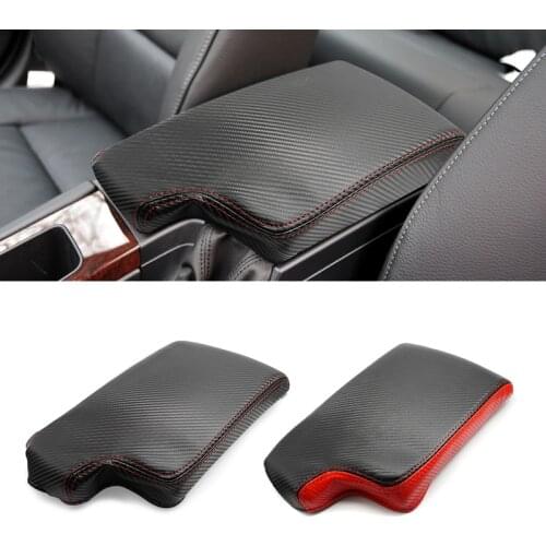 For BMW 3 Series E90 2005 2006 2007 - 2012 Carbon Texture Leather Car Interior Center Console Lid Armrest Protection Cover Trim