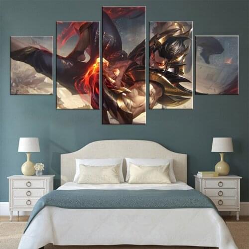 Obsidian Dragon Sett(League of Legends) Games Poster Wall Decor Paintings for Bedroom home Decor,framed