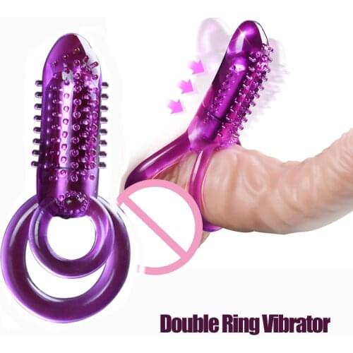 Double Penis Vibrators Ring Sex Toys For Women Clitoris Stimulator CockRing Male Dildo Strapon Bullet Vibrating Intimate Goods