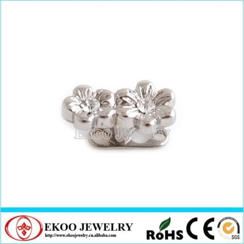 Ekoo Jewelry Titanium Dermal Anchor Piercing with Surgical Steel Flower Top Lot of 5pcs