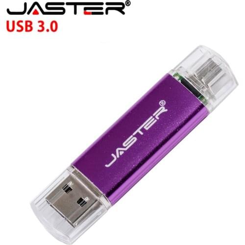 JASTER D101 USB 3.0 Flash Drives High speed OTG Pendrive 8GB 16GB 32GB 64GB 128GB Double interface Pen Drive for Micro usb /PC