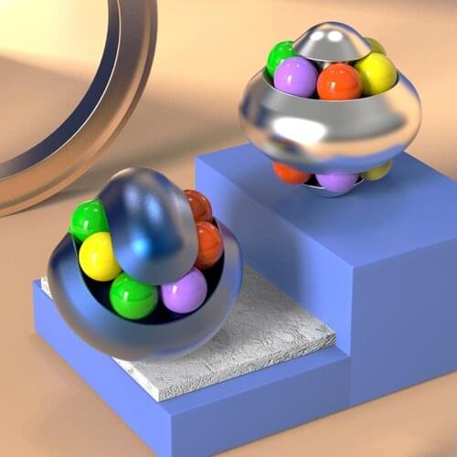 Torshn Puzzle Stress Relief Cube Fun Decompression Kid Toy Rotating Magic Bean Fingertip Cube Gyro Mind-Tickling Toy Fidget Toys