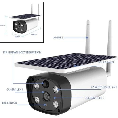 1080P 2MP Solar Wireless Battery Camera WIFI Outdoor Security IP Camera IP66 Waterproof IR Motion Detection CCTV Surveillance