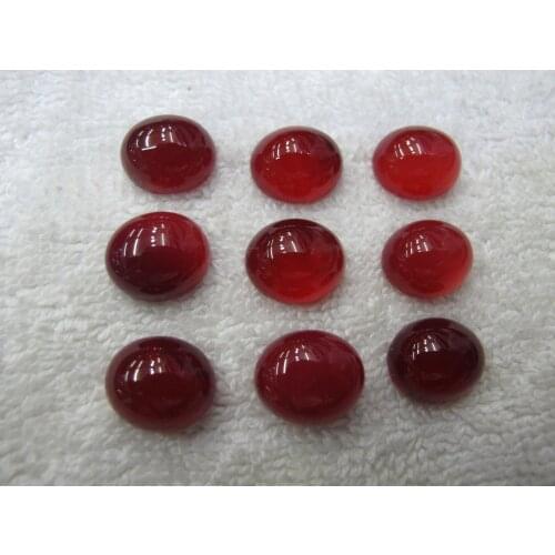 Beauty Red Carnelian Agat e Cabochon Bead 10x12mm Oval Gem Cabochon Natural Gem Stone Jewelry Ring Cabochon 20pcs/lot