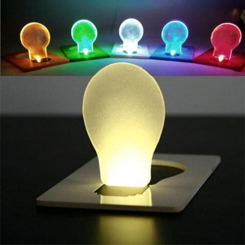 1PC Portable Outdoor LED Card Light Pocket Lamp Purse Wallet Ultra-thin Emergency Light Creative Small Gifts Party Decoration