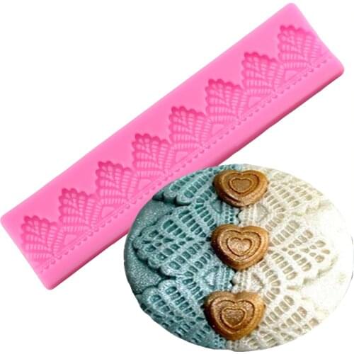 Lace Mold Lace Mat Pad Fondant Flowers Chain Decoration Silicone Mold Surafcraft Tools Bakeware Baking Tools Cake Decorating