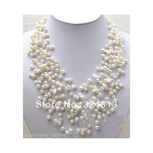 Hot sell Noble- beautiful white Pearl Necklace a
