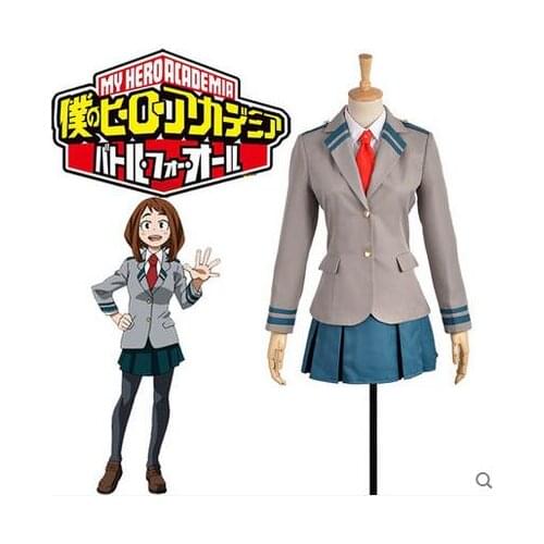 My Hero Academia OCHACO URARAKA Midoriya Izuku Cosplay Costume Boku no Hero Academia AsuiTsuyu Yaoyorozu Momo School Uniform