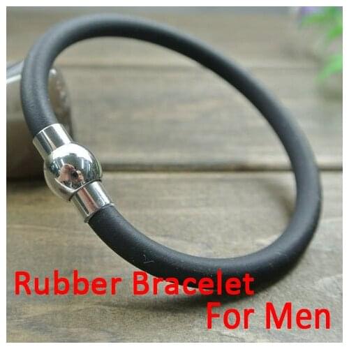 10pcs Soft Rubber Men Bracelets Cheap Jewlery Magnet Clasp Fashion Hologram Bracelets