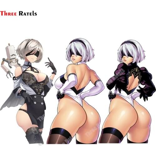 Three Ratels B297 Sexy Girl Yorha No 2 Type B Nier Auto Accessory Stickers For Car External Decoraion Decals Waterproof Property