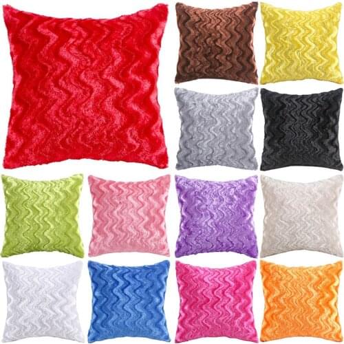 Sofa Cushion Cover Geometric Pillow Cover Comfortable Plush Double-sided Pattern Hug Pillowcase Household Products