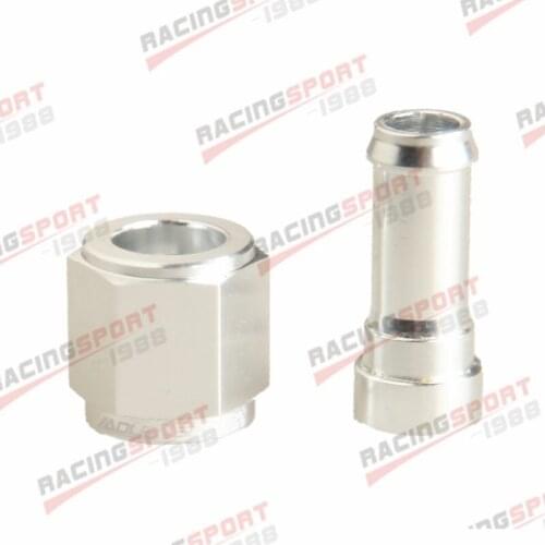 Straight 6AN AN-6 Female To 3/8" (10mm) Hose Barb Adapter Fitting Silver