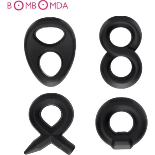 Silicone Penis Rings Massage Male Masturbator Delay Ejaculation Soft Cock Ring Sex Toys for Men Penis Long Time Erection