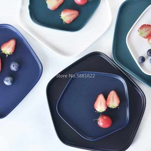 Nordic Simple Elegant Ceramic Plate Steak Dish,Fruit and Dessert Dish Platejavascript