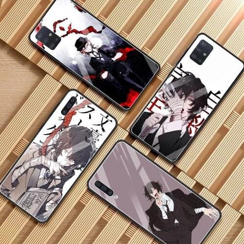 Bungou Stray Dogs Dazai Osamu Glass Shell For Samsung Galaxy A71 A52 A51 A21 A31 A11 A21s Note 10 Lite M51 M31 M21 Cover
