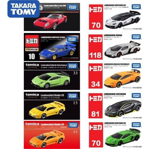 TAKARA TOMYTOMY Japanese Simulation Alloy Car Model 70 81 34 118 TB-10 Lamborghini Aventador SVJ Kids Christmas Gift Toys
