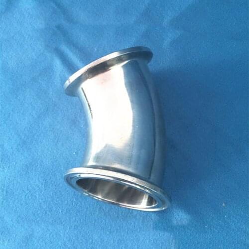 1.5" Tri Clamp x 25mm 1" Pipe OD SUS 304 Stainless Steel 45 Degree Elbow Sanitary Fitting Home Brew Beer Wine
