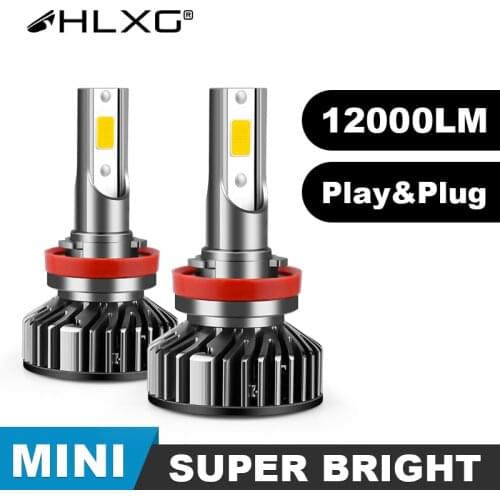 Turbo LED H7 12000LM Mini LED H11 H4 H11 Car LED Headlight bulb H8 H9 HB3 HB4 9005 9006 Auto fog Light 5000K 6000K lámpara led
