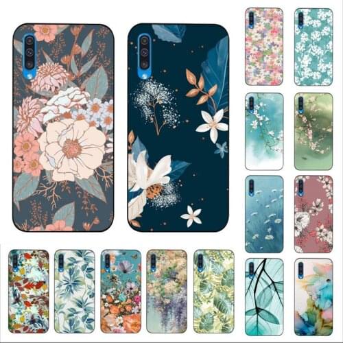 YNDFCNB Vintage Flower Fresh Plants Leave Phone Case for Samsung A51 01 50 71 21S 70 10 31 40 30 20E 11 A7 2018