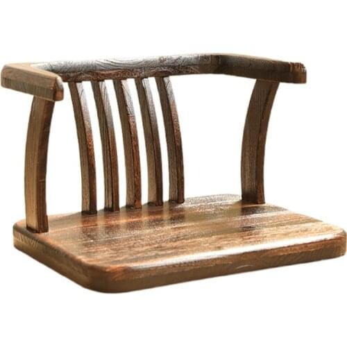 Japanese Style Solid Wood Floor Chair Armchair Tatami Meditation Zaisu Legless Chair Seating For Gaming,Reading,Watching TV