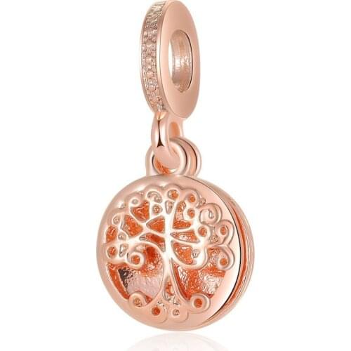 1Pcs New Retro Hollow Tree Of Life Pendant DIY Beads Suitable for Original Pandora Charm Bracelet Ladies Jewelry Making Gifts