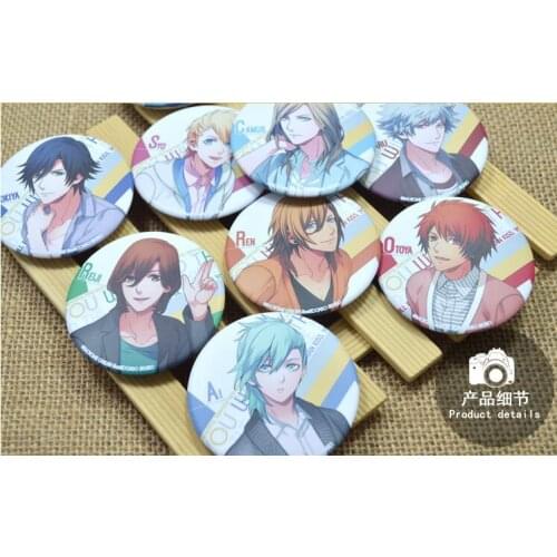 11pc/set 58mm badges Drop shipping anime Uta no Prince Tokiya Ranmaru Aijima Cecil Acrylic Brooch Pins