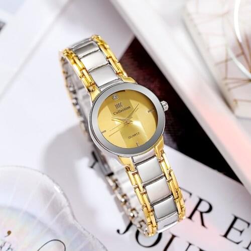 2021 New Arrival Luxury Brand Golden Dress Watches For Women Trendy Stainle Steel Feminino Clock Saat Reloj