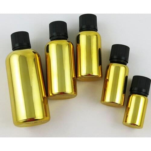 360 x 10ml 20ml 30ml 50ml 100ml Essential Oil Portable Gold Painting Glass With Cap For Liquid Reagent Pipette Bottle with Lock