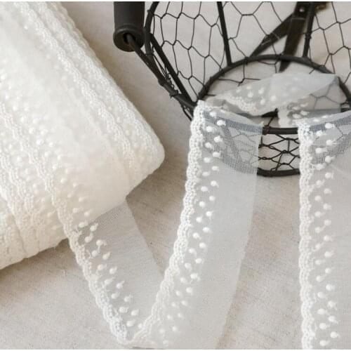 5 Meters Cream Polyester Sewing Accessories Guipure Lace Fabric Trim Free Shipping 4cm