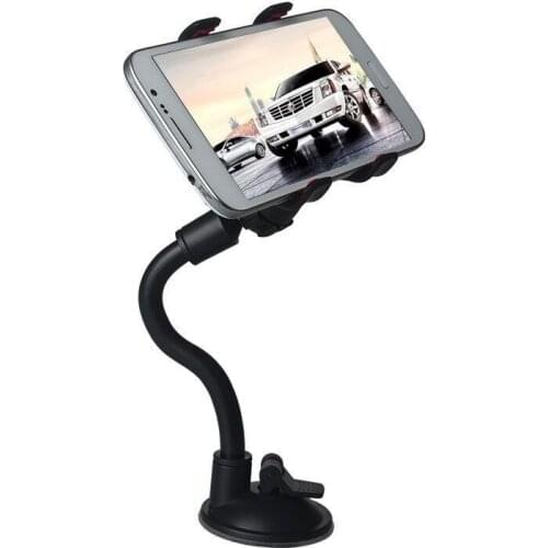 5*pec Universal 360 Degree Rotating Long Arm Windshield mobile phone Car Mount Bracket Holder Stand for iPhone phone GPS MP4 PDA
